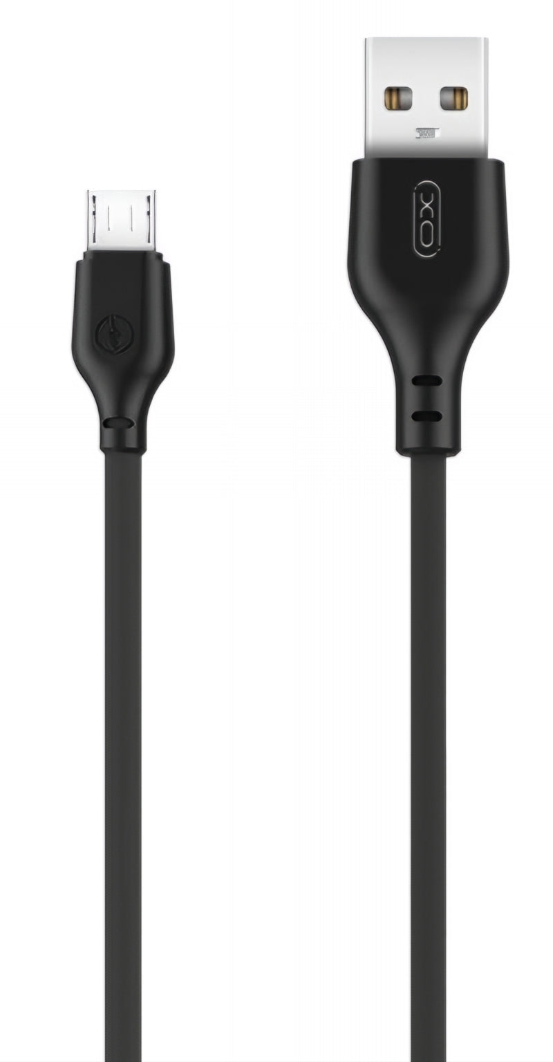 Data- og opladningskabel USB-A - microUSB XO Design NB103, 18W, 2m, Sort