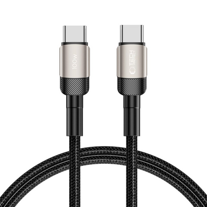USB-C Data- og Opladningskabel - USB-C Tech-Protect Ultraboost EVO, 100W, 1m, Sølv