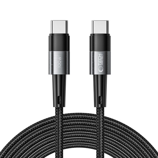 USB-C Data- og Opladningskabel - USB-C Tech-Protect Ultraboost, 100W, 3m, Grå