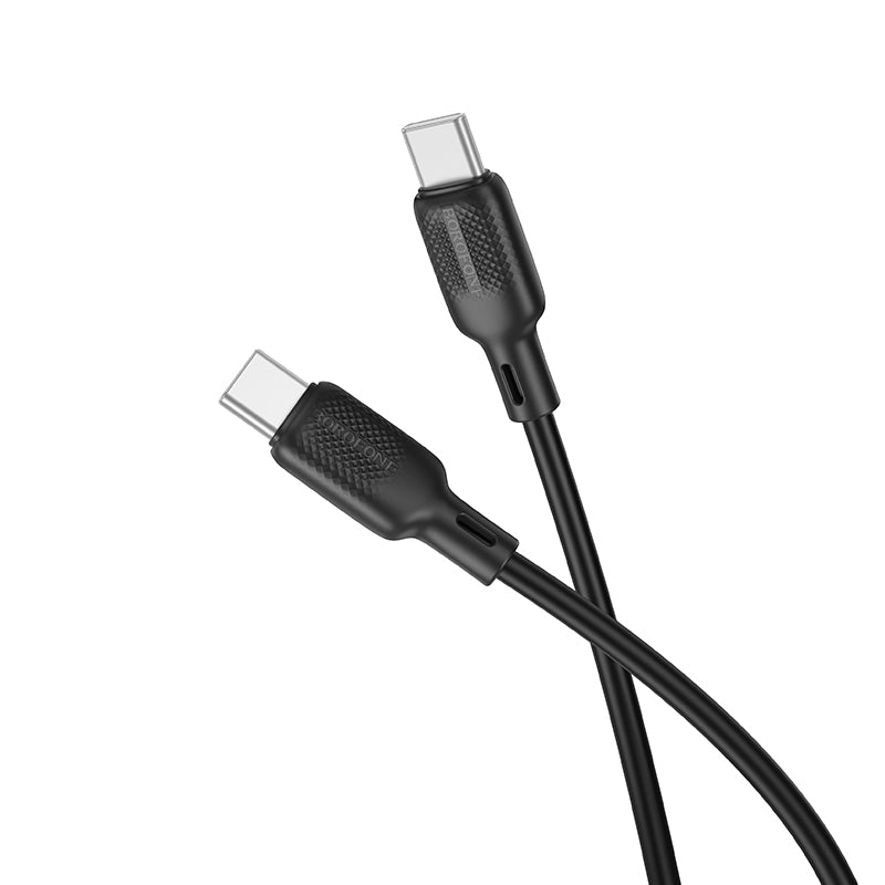 USB-C til USB-C data- og opladningskabel Borofone BX113 Lenny, 60W, 1m, Sort