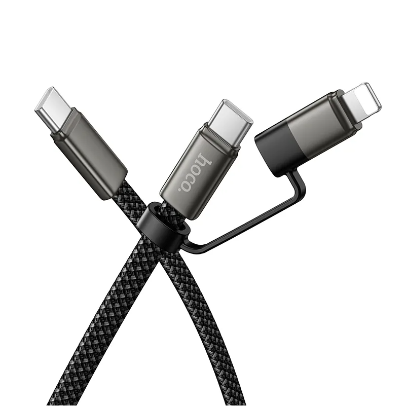 USB-C til Lightning / USB-C data- og opladningskabel HOCO X125, 60W, 1m, Sort