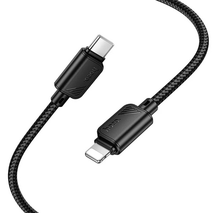 USB-C til Lightning data- og opladningskabel HOCO X113, 27W, 1m, sort