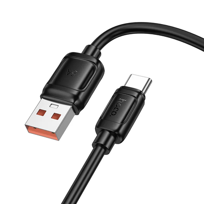 USB-A til USB-C data- og opladningskabel HOCO X115, 100W, 1m, sort