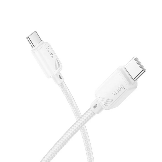 USB-C Data- og Opladningskabel - USB-C HOCO X113, 60W, 1m, Hvid