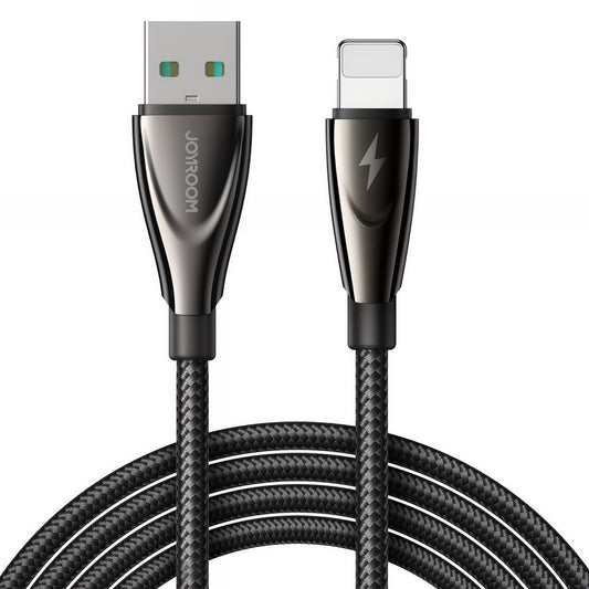 USB-A til Lightning data- og opladningskabel Joyroom SA31-AL3, 18W, 1,2m, sort