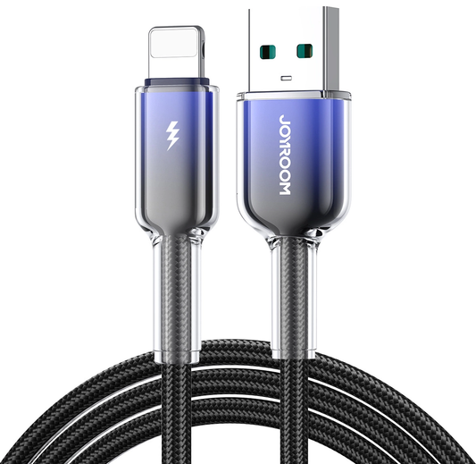 USB-A til Lightning data- og opladningskabel Joyroom S-A42, 18W, 1,2m, sort