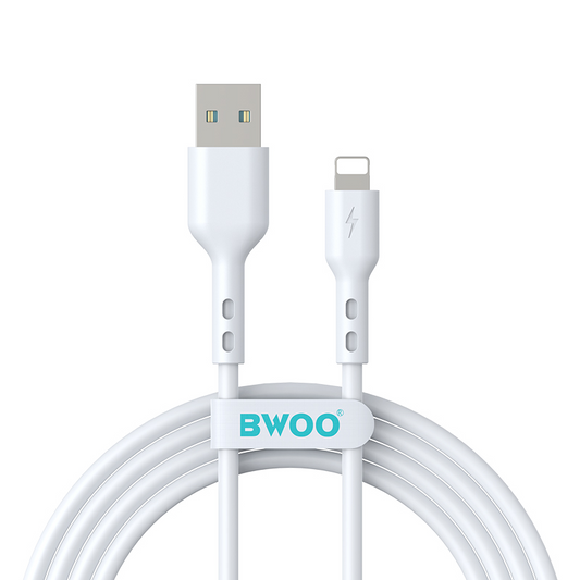 USB-A til Lightning data- og opladningskabel BWOO BO-X172L-2M, 15W, 2m, hvid