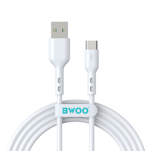 USB-A til USB-C data- og opladningskabel BWOO BO-X172C-2M, 15W, 2m, hvid