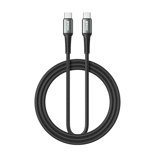 USB-C Data- og Opladningskabel - USB-C BWOO BO-X288C-C, 60W, 1m, Sort