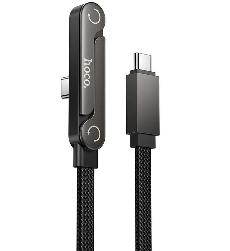 USB-C Data- og Opladningskabel - USB-C HOCO U150 Exquisite, 60W, 1,2m, Sort