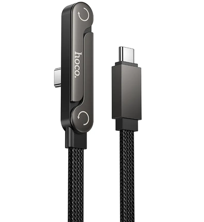 USB-C Data- og Opladningskabel - USB-C HOCO U150 Exquisite, 60W, 1,2m, Sort