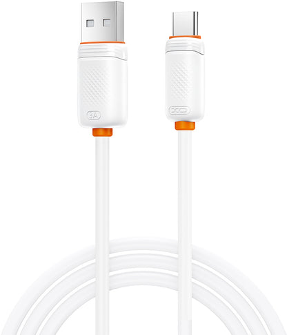 USB-A til USB-C data- og opladningskabel XO Design NB302, 18W, 1m, hvid