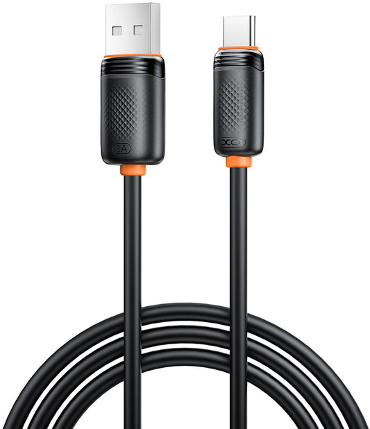 USB-A til USB-C data- og opladningskabel XO Design NB302, 18W, 1m, Sort