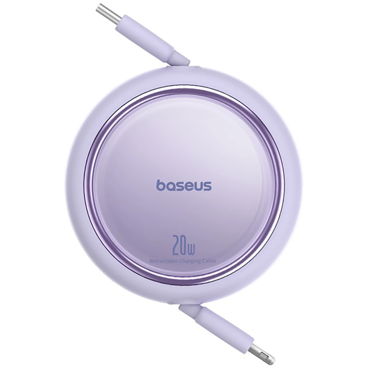 USB-C til Lightning data- og opladningskabel Baseus Free2Pull Mini Retractable, 20W, Lilla P10364501511-00