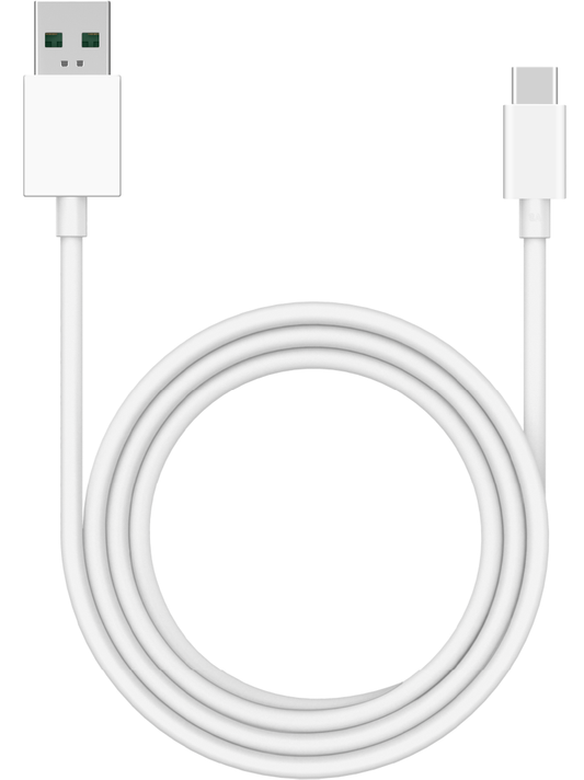USB-A til USB-C data- og opladningskabel Oppo DL154, 1m, hvid 611602000020