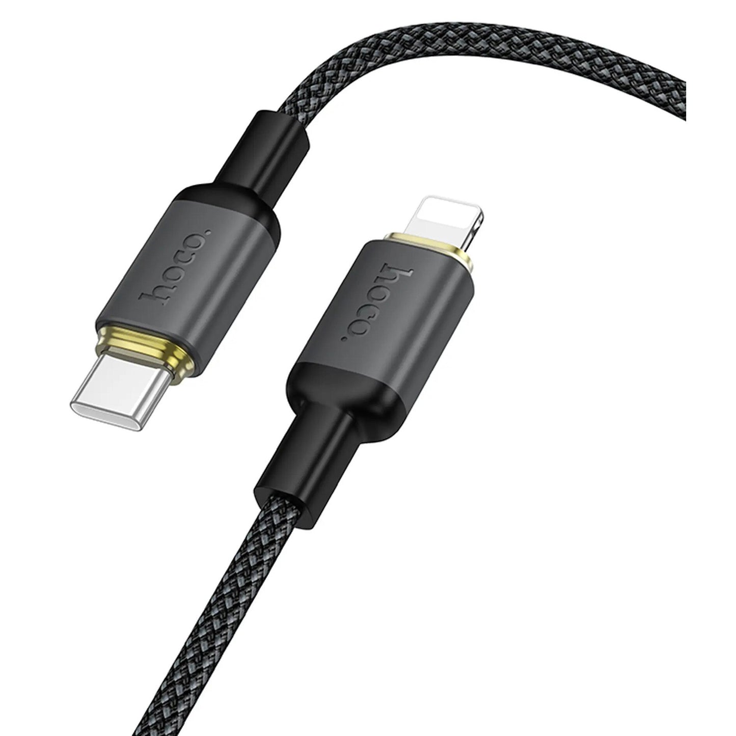 USB-A to Lightning Data and Charging Cable HOCO X128 Benefit, 12W, 1m, Black