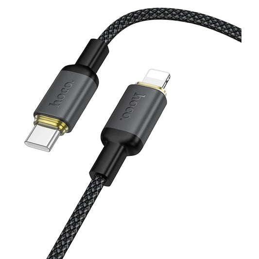 USB-A til Lightning data- og opladningskabel HOCO X128 Benefit, 10W, 1m, Sort