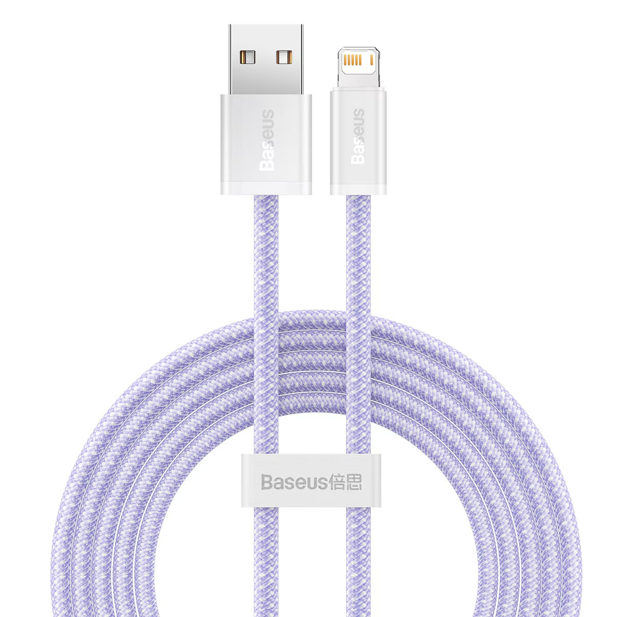 USB-A til Lightning data- og opladningskabel Baseus Dynamic Series, 18W, 2m, Lilla CALD000505