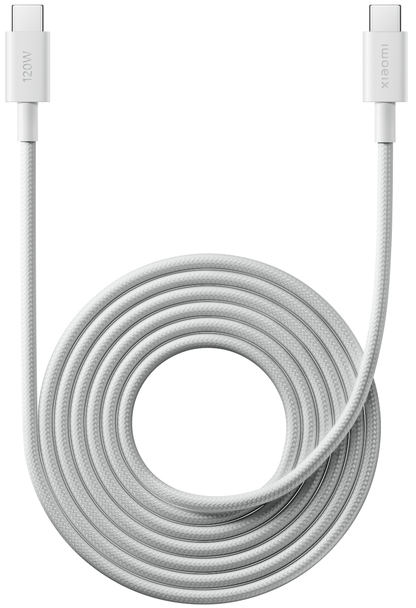 USB-C Data- og Opladningskabel - USB-C Xiaomi, 120W, 2m, Hvid BHR087AGL