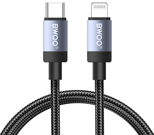 USB-C til Lightning data- og opladningskabel BWOO BO-X401CL, 30W, 1m, sort