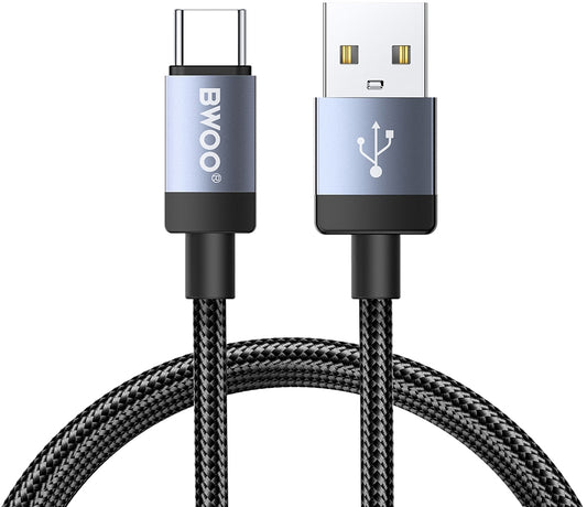 USB-A til USB-C data- og opladningskabel BWOO BO-X401C, 18W, 1m, sort