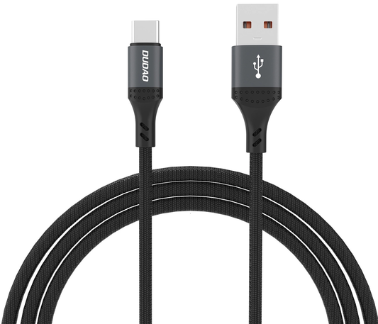 USB-A til USB-C data- og opladningskabel Dudao L3ST, 100W, 1,2m, sort