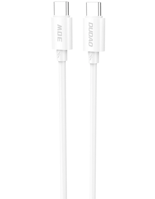 USB-C Data- og Opladningskabel - USB-C Dudao L4C, 30W, 1,2m, Hvid
