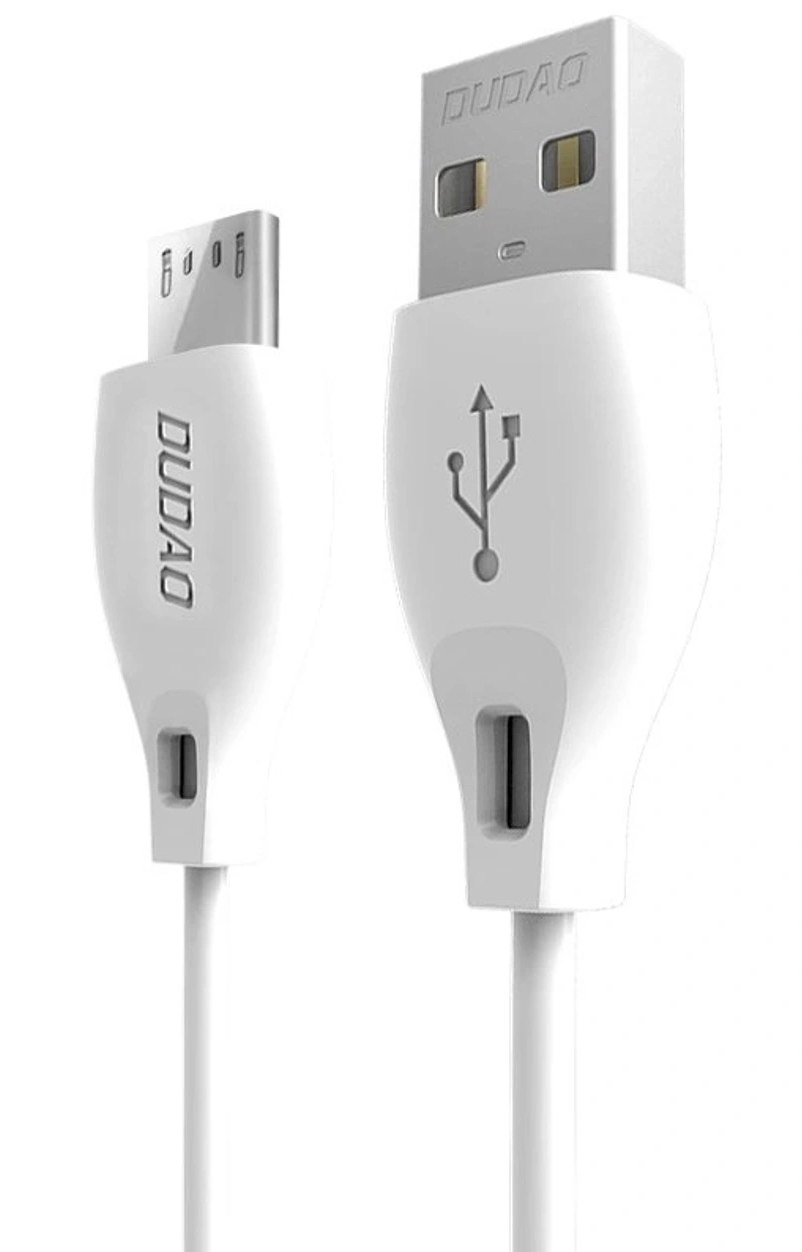 USB-A til microUSB data- og opladningskabel Dudao L4M, 18W, 1m, hvid