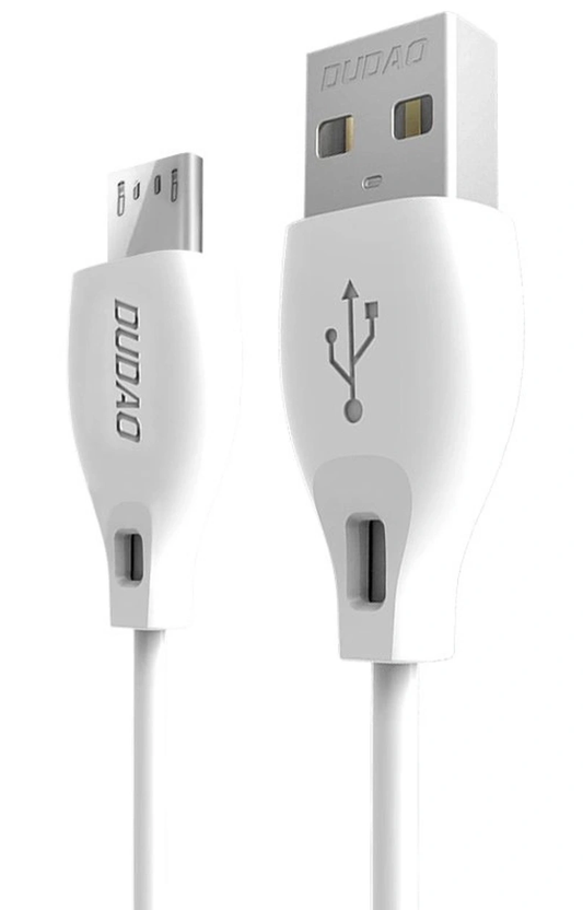 USB-A til microUSB data- og opladningskabel Dudao L4M, 18W, 1m, hvid