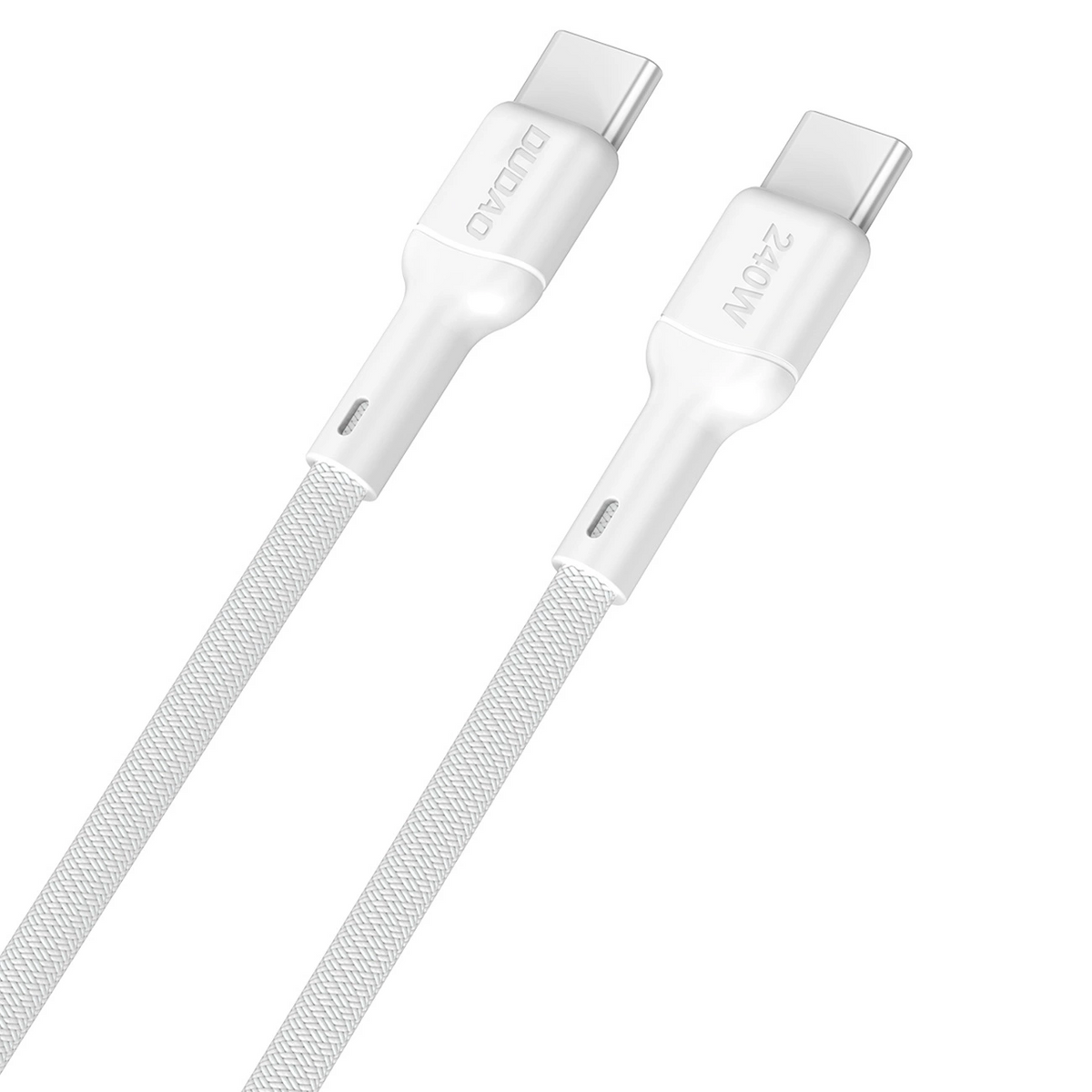 USB-C Data- og Opladningskabel - USB-C Dudao L9C Max, 240W, 1,2m, Hvid