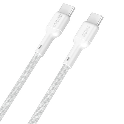 USB-C Data- og Opladningskabel - USB-C Dudao L9C Max, 240W, 1,2m, Hvid