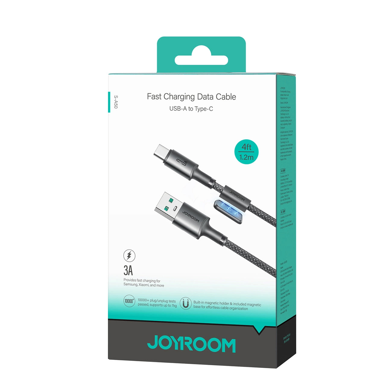 Data- og opladningskabel USB-A - USB-C Joyroom S-A50, 60W, 1.2m, Grå