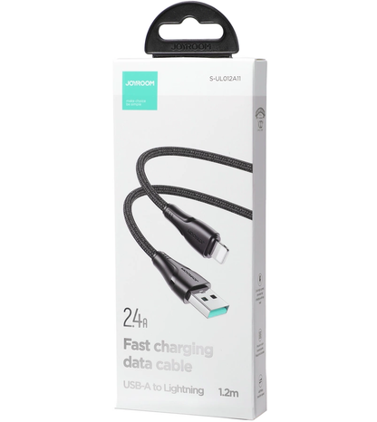 Data- og opladningskabel USB-A - Lightning Joyroom S-A11, 18W, 1,2m, Sort