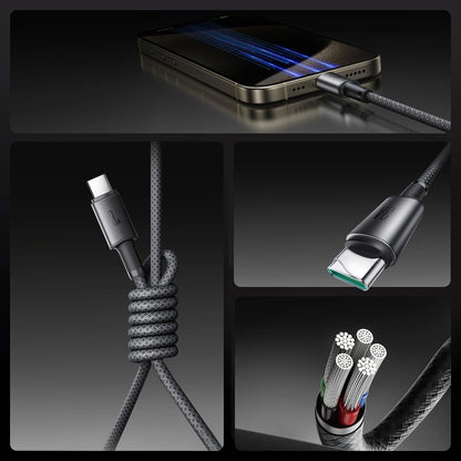 Data- og opladningskabel USB-A - USB-C Joyroom S-A50, 60W, 1.2m, Grå