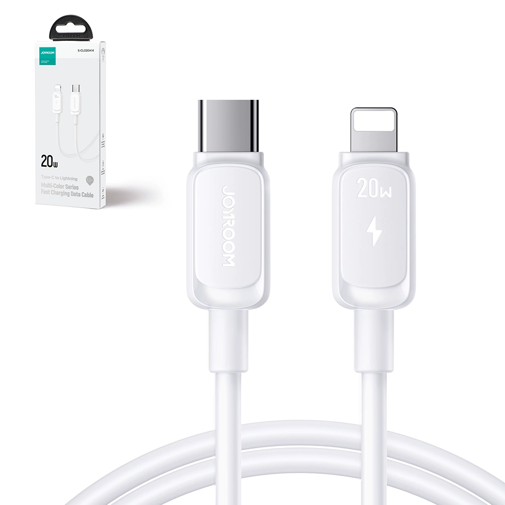 Data- og opladningskabel USB-C - Lightning Joyroom S-A14, 30W, 1.2m, Hvid