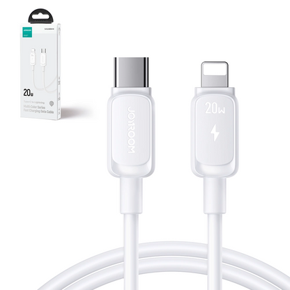 Data- og opladningskabel USB-C - Lightning Joyroom S-A14, 30W, 1.2m, Hvid