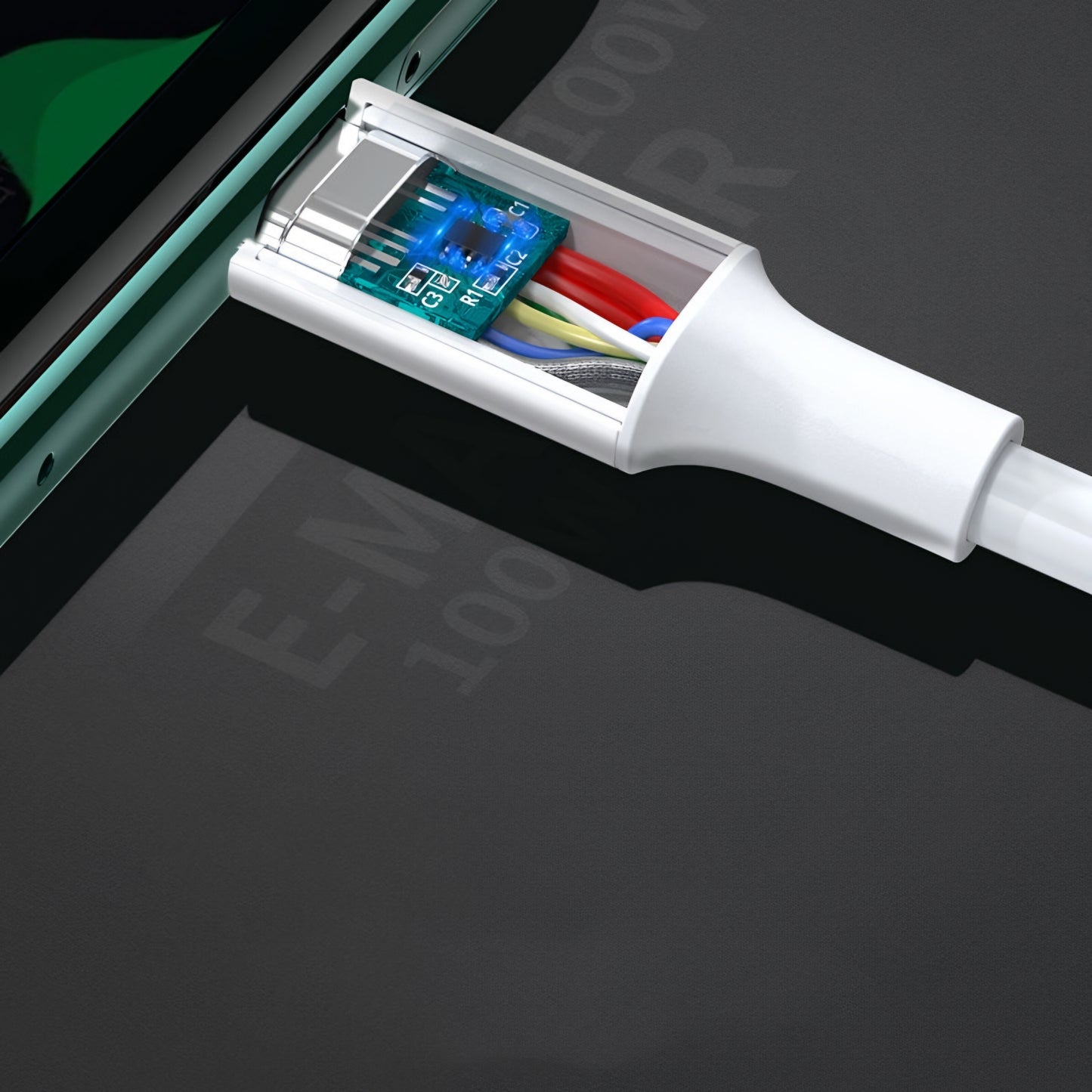 USB-C Data- og Opladningskabel - USB-C UGREEN US300, 100W, 2m, Hvid