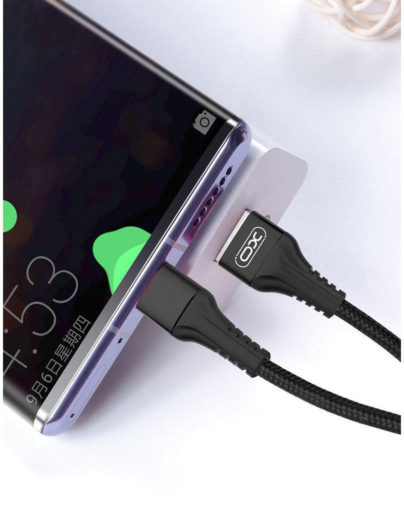 Data- og opladningskabel USB-A - microUSB XO Design NB118, 18W, 1m, Rød