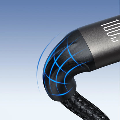 USB-C Data- og Opladningskabel - USB-C Joyroom S-A25 Light-Speed, 100W, 1.2m, Sort