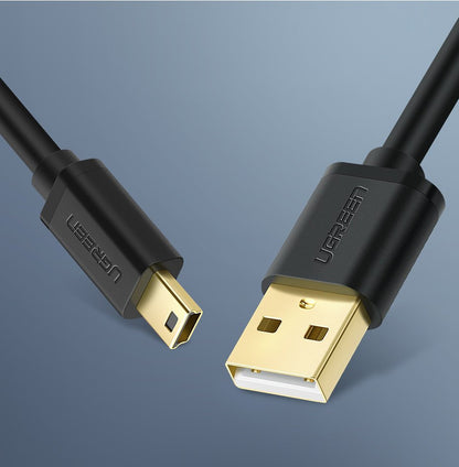 Data- og opladningskabel USB-A - miniUSB UGREEN US132, 2m, Sort