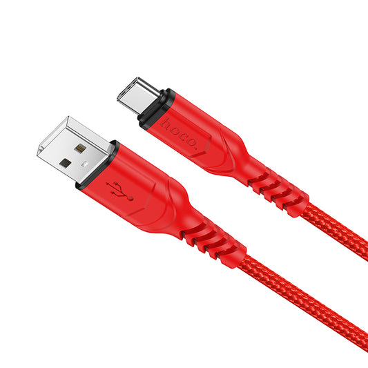 Data- og opladningskabel USB-A - USB-C HOCO X59 Victory, 18W, 1m, Rød