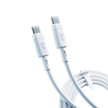 USB-C Data- og Opladningskabel - USB-C 3MK Hyper Silicone, 60W, 1m, Hvid
