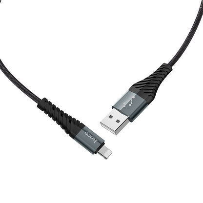 Data- og opladningskabel USB-A - Lightning HOCO X38 Cool, 18W, 1m, sort 