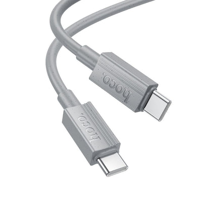 Data- og opladningskabel USB-C - USB-C HOCO X107, 60W, 1m, Grå