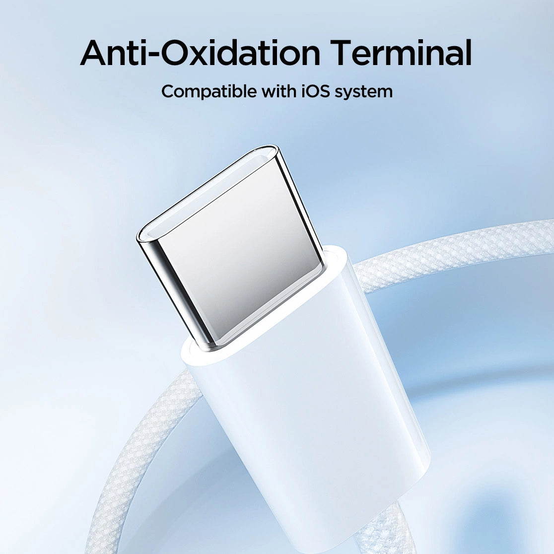 USB-C data- og opladningskabel - USB-C Joyroom S-A45, 60W, 1m, hvid 