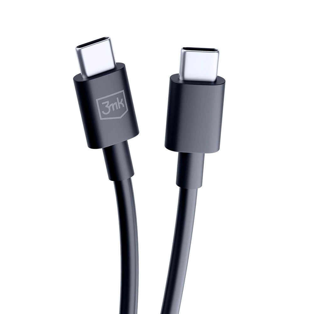 USB-C Data- og Opladningskabel - USB-C 3MK Hyper, 100W, 1.2m, Sort
