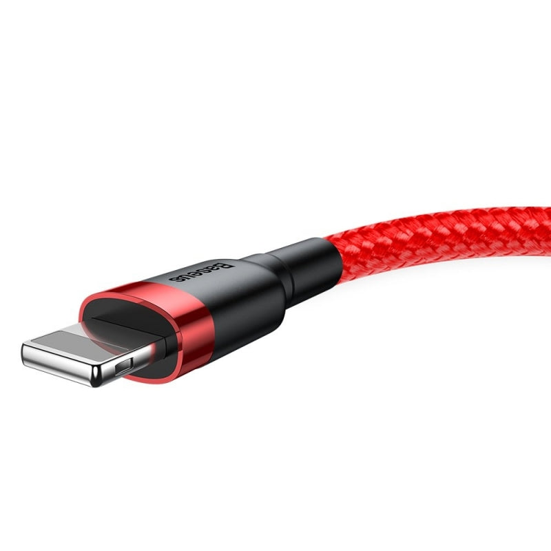 USB-A - Lightning Baseus Cafule data- og opladningskabel, 18W, 2m, Rød CALKLF-C09