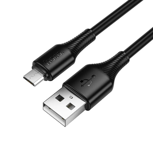 Data- og opladningskabel USB-A - microUSB HOCO X120, 18W, 1m, Sort