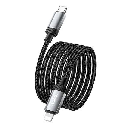 USB-C til Lightning data- og opladningskabel HOCO X117, 27W, 1m, sort