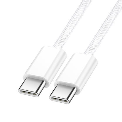 USB-C Data og Opladningskabel - USB-C BWOO BO-X284, 60W, 2m, Hvid